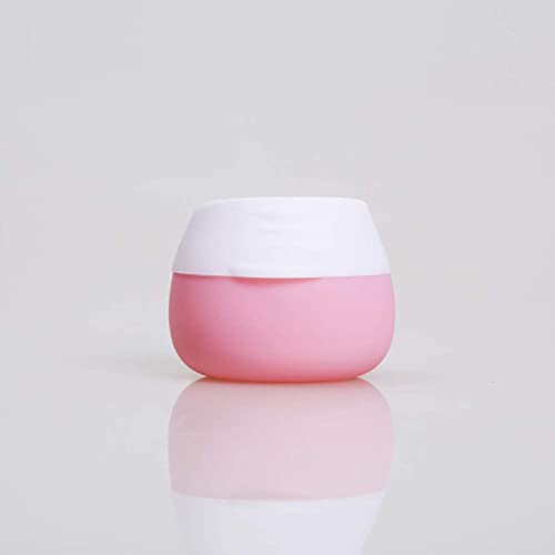 Gemice Silicone Cream Jars, TSA Approved Travel Size Containers - Leak-proof Travel Accessories with Lid for Cosmetic Makeup Face Body Hand Cream (4 Pieces)