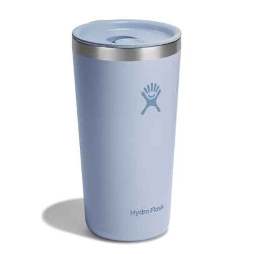 Hydro Flask All Around Tumbler Press-in Lid, Insulated Travel Mug, Stainless Steel Coffee Cup 20 Oz Surf Blue