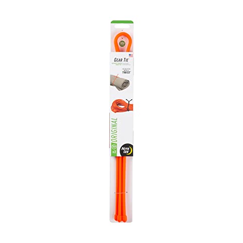 Nite Ize, Inc. GT32-31-2R3 Nite Ize Original Gear, Reusable Rubber, 32 Inch, 2-Pack, Bright Orange, Made in the USA Twist ...