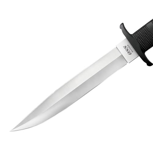 COLD STEEL OSS 8.25" Japanese AUS8A Clip Point Blade 5.125" Kray-Ex Handle Tactical Outdoor Hunting Fixed Blade Knife w/Se...