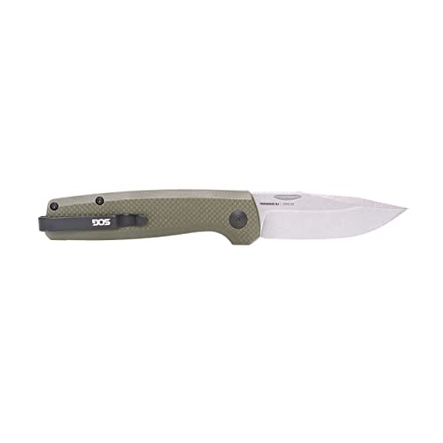 SOG Terminus SJ Daily Ambidextrous Carry Folding Knives with Slip Joint Mechanism | G10 Handle | CRYO D2 Steel Blade