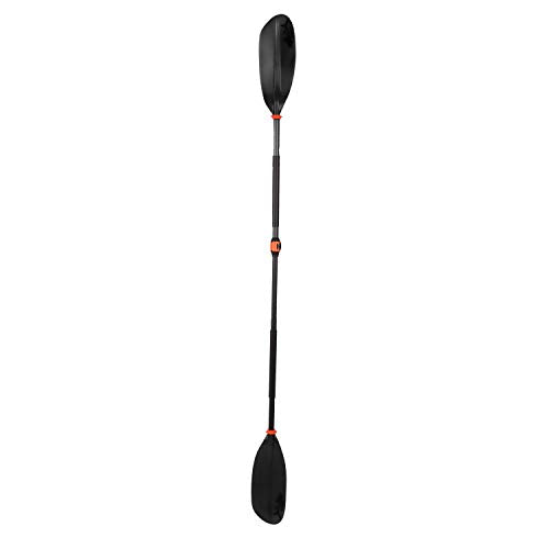 Attwood 11758-2 Vibrant Asymmetrical Paddle, Length-Adjustable, 7 to 7 ¨ö Feet Long, Black Blades, Kayaking