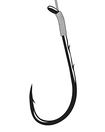 Angler's Grotto Snelled Offset Baitholder Hook | 10 Count Per Pack | Freshwater Saltwater Fishing Hooks | High Carbon Stee...