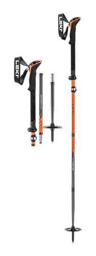 LEKI Sherpa FX Carbon Strong Trekking & Ski Poles - Collapsible Lightweight Poles for Backcountry Skiing & Alpine Trekking