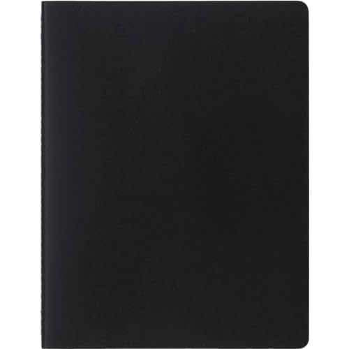 Moleskine Cahier Journal, Soft Cover, Large (5" x 8.25") Ruled/Lined, Black, 80 Pages (Set of 3)