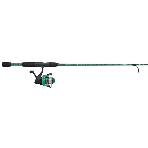 Shakespeare Reverb Spinning Reel and Fishing Rod Combo Durable Tubular Glass Rod Blank Construction, EVA Handle