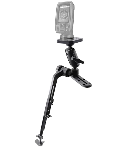 WINDFRD Kayak Fish Finder Mount with Transducer Mounting Arm, 1.5" Ball Marine Electronic Mount for Boat Track, Universal ...