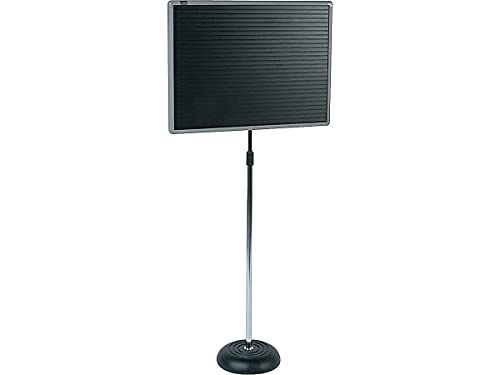 Quartet Adjustable Single Pedestal Letter Boards, 2 x 1.5 Feet, Magnetic, Black (7921M)