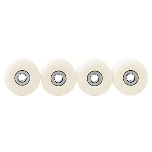 Teak Tuning Apex 61D Urethane Fingerboard Wheels - New Street Shape, 7.7mm Diameter - Ultra Spin Bearings - Made in The USA - Cream Colorway