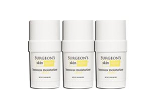 Surgeon's Skin Secret Beeswax Moisturizer .78oz. Twist-Up Stick (3 Pack) - Lemon