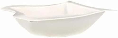 Villeroy & Boch New Wave Square Salad Bowl, 13 in, Premium Porcelain, White