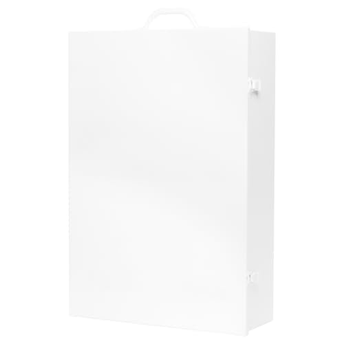 MFASCO Commercial Wall Mount 4 Shelf First Aid Kit - OSHA & ANSI Compliant, Refillable Metal First Aid Cabinet for Busines...