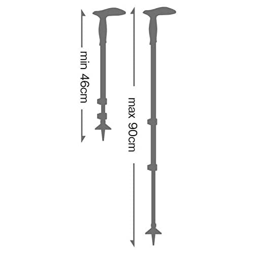 LEKI Super Micro Aluminum Adjustable Lightweight Walking Pole (Single) for Trekking & Hiking