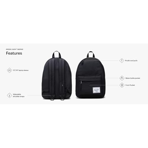 Herschel Supply Co. Unisex Classic Backpack, Black, 26L