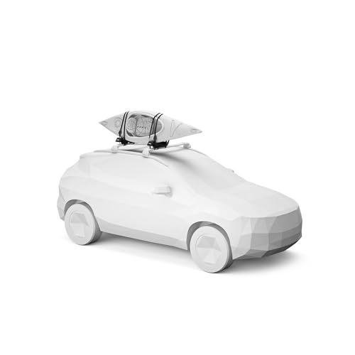 Thule Hull-a-Port XTR - Kayak j-Style roof Rack - Carry up to 2 Kayaks - Folds Flat - Pre-Assembled - Locks to roof Rack -...