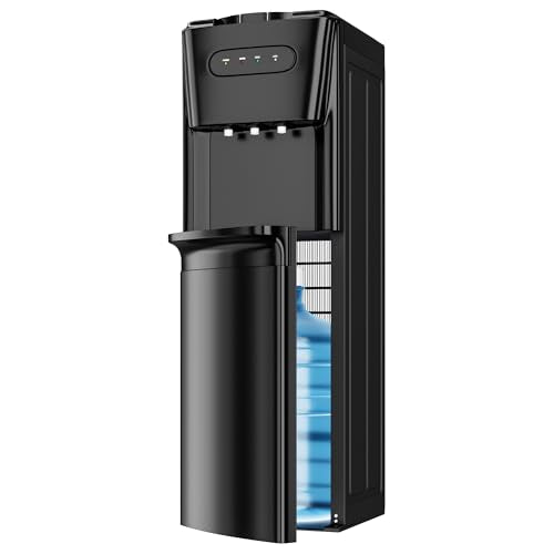 Tehanld Bottom Loading Water Cooler Dispenser for 3 or 5 Gallon Bottles - Water Dispenser with Hot, Room & Cold Spouts, LE...