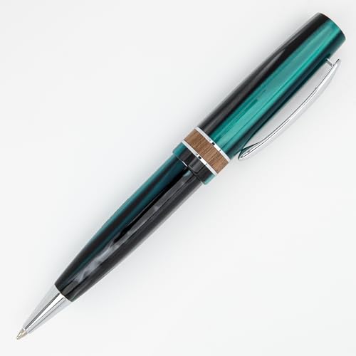 Monteverde USA Trees of the World Giant Sequoia Ballpoint Pen, Green, Ergonomic Design, Polished Chrome Trim, Solid Resin,...