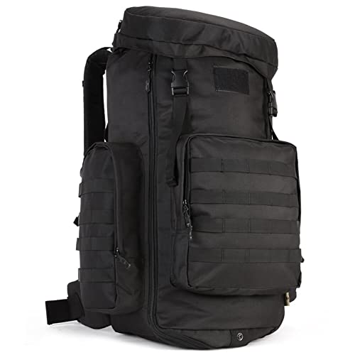 VanBasic Hiking Backpack 70L Large 85L Tactical Backpack MOLLE Military Trekking Rucksack Black