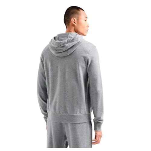 Armani Exchange mens Icon Project Embroidered Zip Up Hooded Sweatshirt