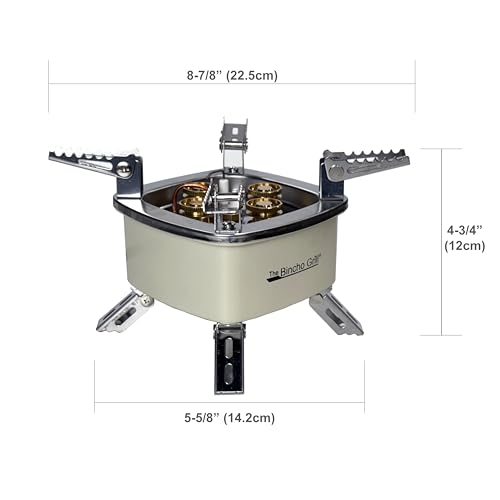 The Bincho Grill Charcoal Starter Gas Burner – 12,800W High Heat Mini Stove with 4 Heads – For Chimneys to Light Binchotan...