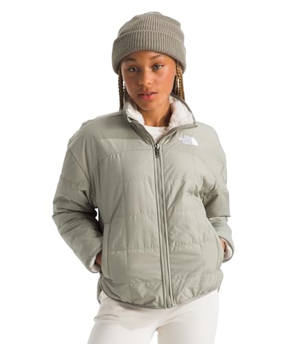 THE NORTH FACE Girls Reversible Shasta Full Zip Jacket | Puffer Coat With Synthetic Insulation, Fleece Lined, Water Repellent