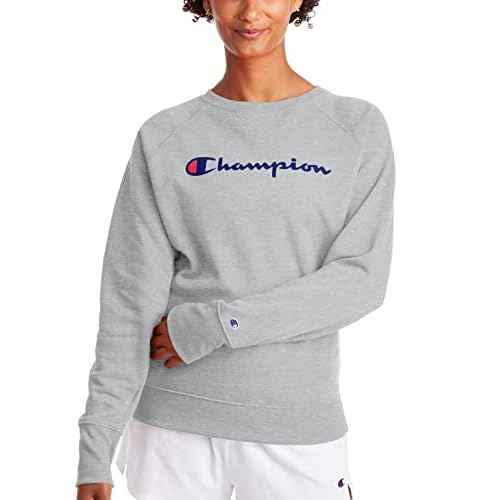 Champion Women's Powerblend Crew, Screen Print Script
