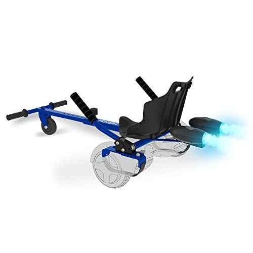 Hover-1 Falcon-1 Buggy Attachment | Turbo LED Lights, Compatible with All 6.5" & 8" Hoverboards, Hand-Operated Rear Wheel Control, Adjustable Frame, Easy Install