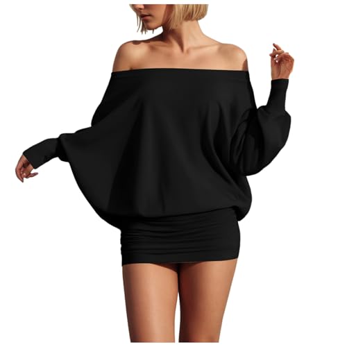 Women's Long Sleeve Off Shoulder Bodycon Dress Y2k Mini Dress Streetwear Music Festival Outfits 2025