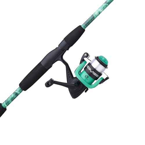 Shakespeare Reverb Spinning Reel and Fishing Rod Combo Durable Tubular Glass Rod Blank Construction, EVA Handle