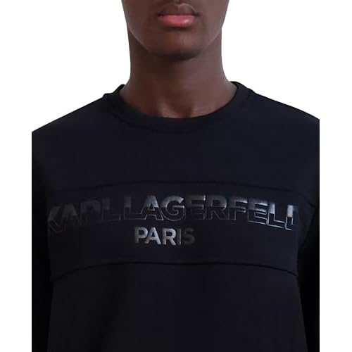 KARL LAGERFELD mens Long Sleeve Pullover Relaxed Fit Sweatshirt