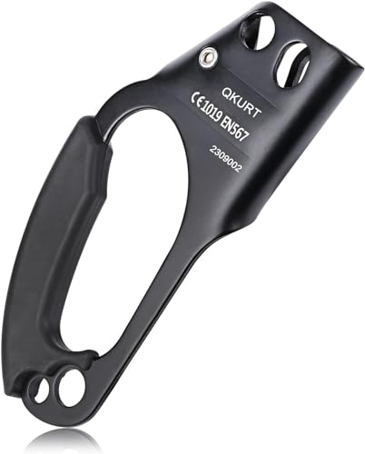 QKURT Mountaineering Climbing Hand Ascender, Right Hand Ascender Rock Climbing Tree Arborist Rappelling Gear Equipment Rop...