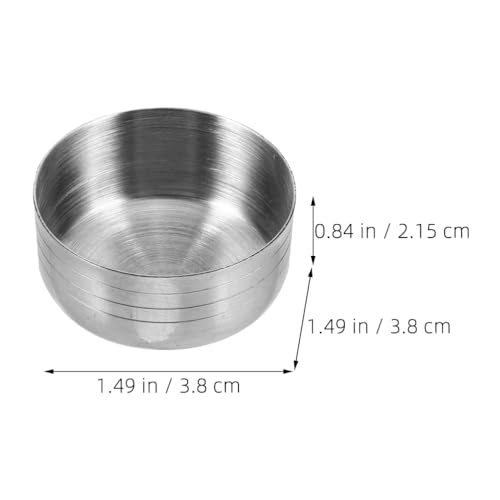 DECHOUS 4Pcs Stainless Steel Cocktail Shaker Lid Replacement Fit for 350ml Shaking Cup - Cocktail Shaker Lids for Home Bar...