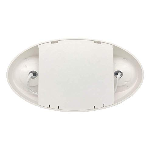 Amazon Basics LED Emergency Light, UL Certified, 6-Pack, Adjustable Two LED Bug Eye Head, Battery Backup, Nickel