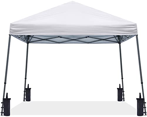 ABCCANOPY Stable Pop up Outdoor Canopy Tent 8 x 8 ft Base / 6 x 6 ft Top, White