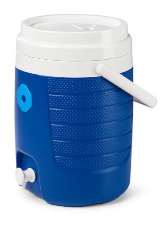 Triplenet Pricing 2 Gallon Portable Sports Cooler Water Beverage Dispenser, Insulated Cooler Dispenser, Majestic Blue 41150