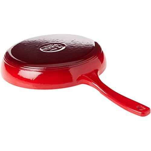 Lodge Enameled Cast Iron Skillet, 11-inch, Red