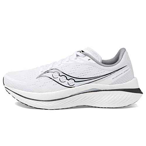 Saucony Women's Speed 3 Sneaker, White/Black, 5.5