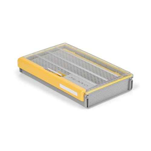 Plano EDGE 3700 Hook Utility Box, Clear/Yellow, Tackle Storage Accessories, Waterproof and Rust-Resistant Container for Fishing Hooks