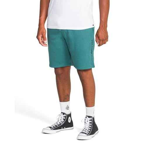 Volcom Mens Elastic Waist SweatShorts with Drawstring ? Fleece Lounge Shorts, Soft Cotton Blend, Relaxed Fit