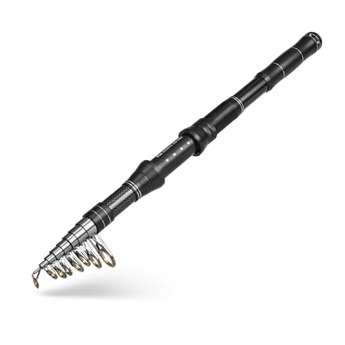 Telescopic Fishing Rod and Reel Combo, Spinning Reel with Carrier Bag, Travel Saltwater Freshwater Fishing