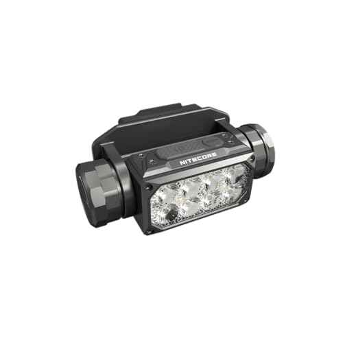 Nitecore HC65M UHE 2000 Lumen Tactical Helmet Light Headlamp, NVG Mountable USB-C Rechargeable with Red and White Lights Sticker