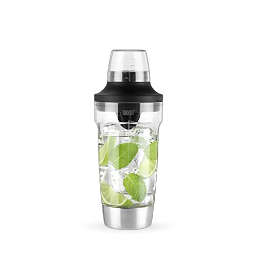 Host All in One Cocktail Shaker Set with Measurements, Reamer, Bottle Opener, Strainer and Jigger for Cold Brew Cocktails,...