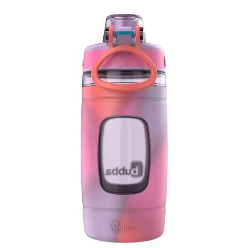 Bubba Kids Flo Silicone Sleeve and Wide Mouth 16oz. Water Bottle Medium Multi Frost (Tie Dye)