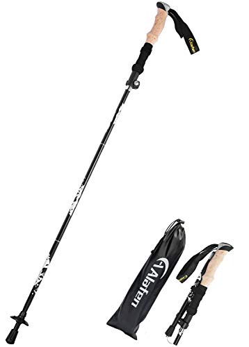A ALAFEN Lightweight Collapsible Trekking Pole - 7075 Aluminum Adjustable Walking Stick for Hiking & Travel, Foldable Quic...