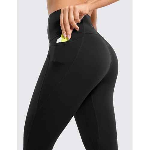 CRZ YOGA Butterluxe Workout Leggings Pockets 25'' - High Waisted Gym Womens Yoga Pants Buttery Soft