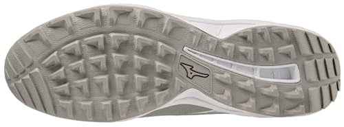 Mizuno Men's Ambition 3 BB Low AS Baseball Cleats, Grey/White, 8.5