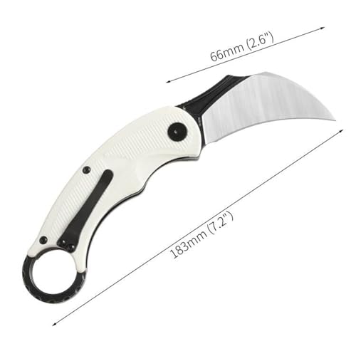 CMBMADEKNIVES Falcon Folding Karambit Japan AUS-10 Steel G10 Handle Tactical Survival Camping Outdoors Pocket Knife CMB-C0...