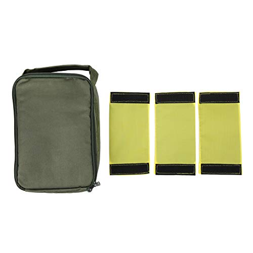 Fishing Reel Gear Storage Bag Organizer Portable Bait Tackle Wallet Zipper Case 4-Layer Green Army