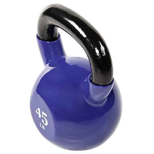 Fitvids Wide Grip 3-Piece or 4-Piece Kettlebell Exercise Fitness Weight Set, Include 5 lbs, 10 lbs, 15 lbs and 20 lbs, Set of 3 or Set of 4