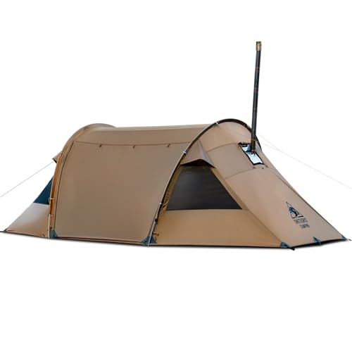 OneTigris Raven NEST Hot Tent with Stove Jack, Spacious Waterproof 2 Person Tunnel Tent for Camping, Hiking, Backpacking, ...